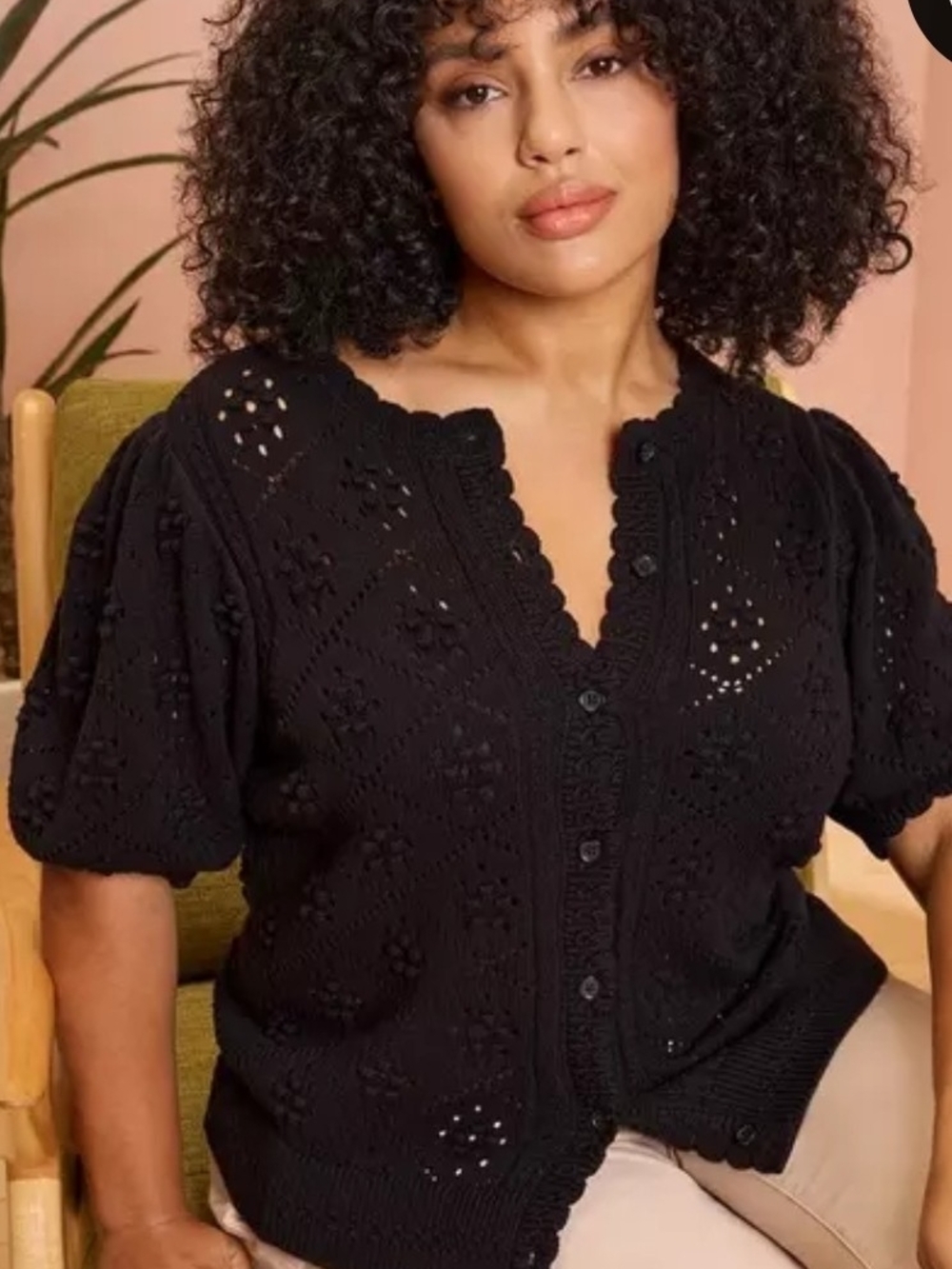 Torrid Belle Isle Scallop Edge Black Cardigan Brand New With Tags Size 3x